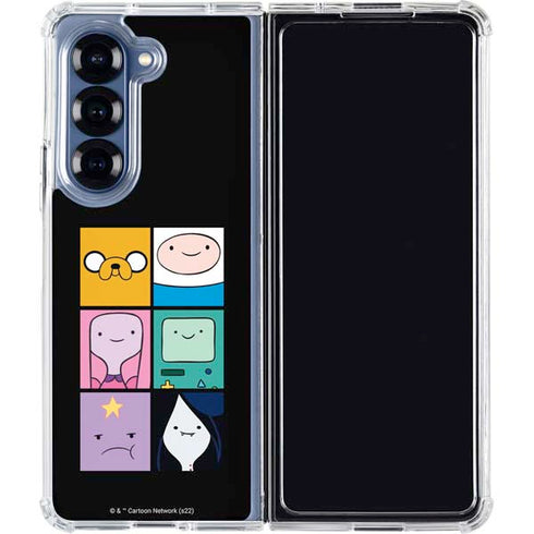 Adult Swim Adventure Time Character Tiles Galaxy Z Fold6 Clear Case